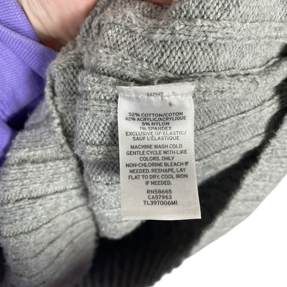 Leith Women’s Ribbed Knit Sweater Midi Skirt in Grey Size M - Picture 5 of 6